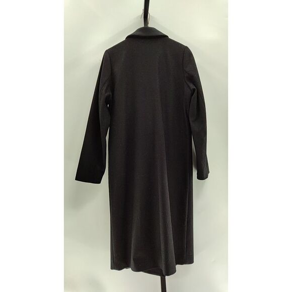 Quince Women Italian Wool Classic Single-Breasted Coat Black S - Picture 2 of 2